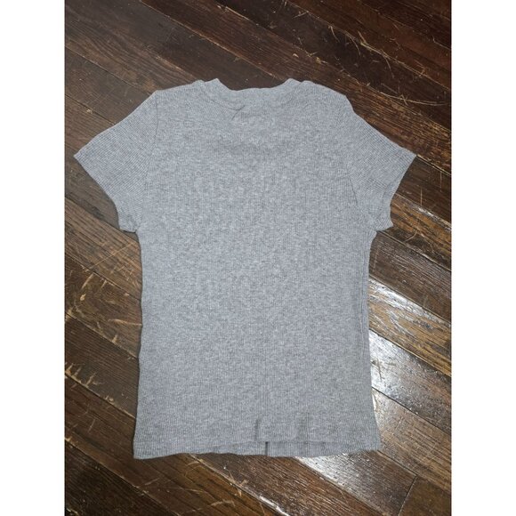 TNA Aritzia Grey Short Sleeved Basic Tshirt 2XS Cotton - Picture 8 of 9